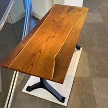 Load image into Gallery viewer, Russian Olive Live Edge and Antique Bronze Resin Cast Table - Visions of Appalachia