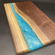 Load image into Gallery viewer, Black Walnut and Resin River Charcuterie Board - Visions of Appalachia 
