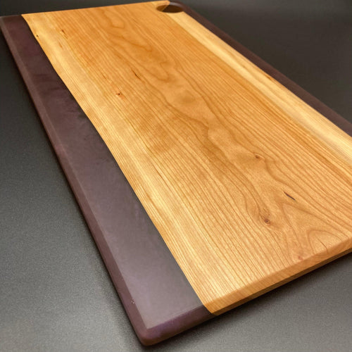 Highly Figured Cherry and Resin Charcuterie Board - Visions of Appalachia 