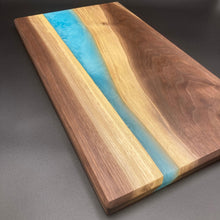 Load image into Gallery viewer, Black Walnut and Resin River Charcuterie Board - Visions of Appalachia 
